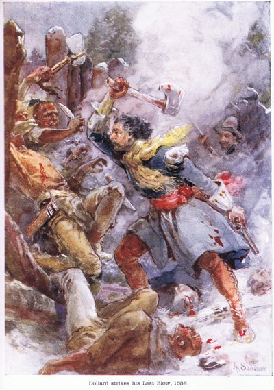 Dollard strikes his last blow 1658 by Henry Sandham